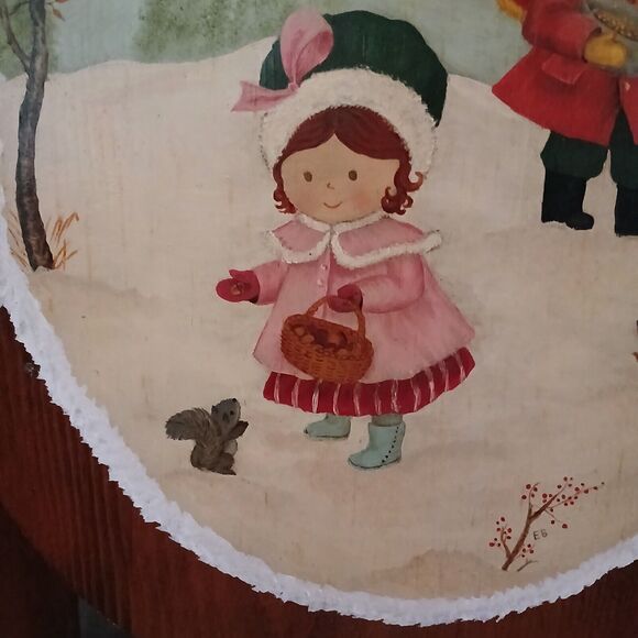 Vintage 24" Wooden Sleigh Sled Wall Hanging Holiday Christmas Decor Hand Painted - Picture 6 of 14